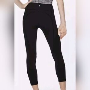 Lululemon Black All The Right Places Crop II *23" Leggings Size 12